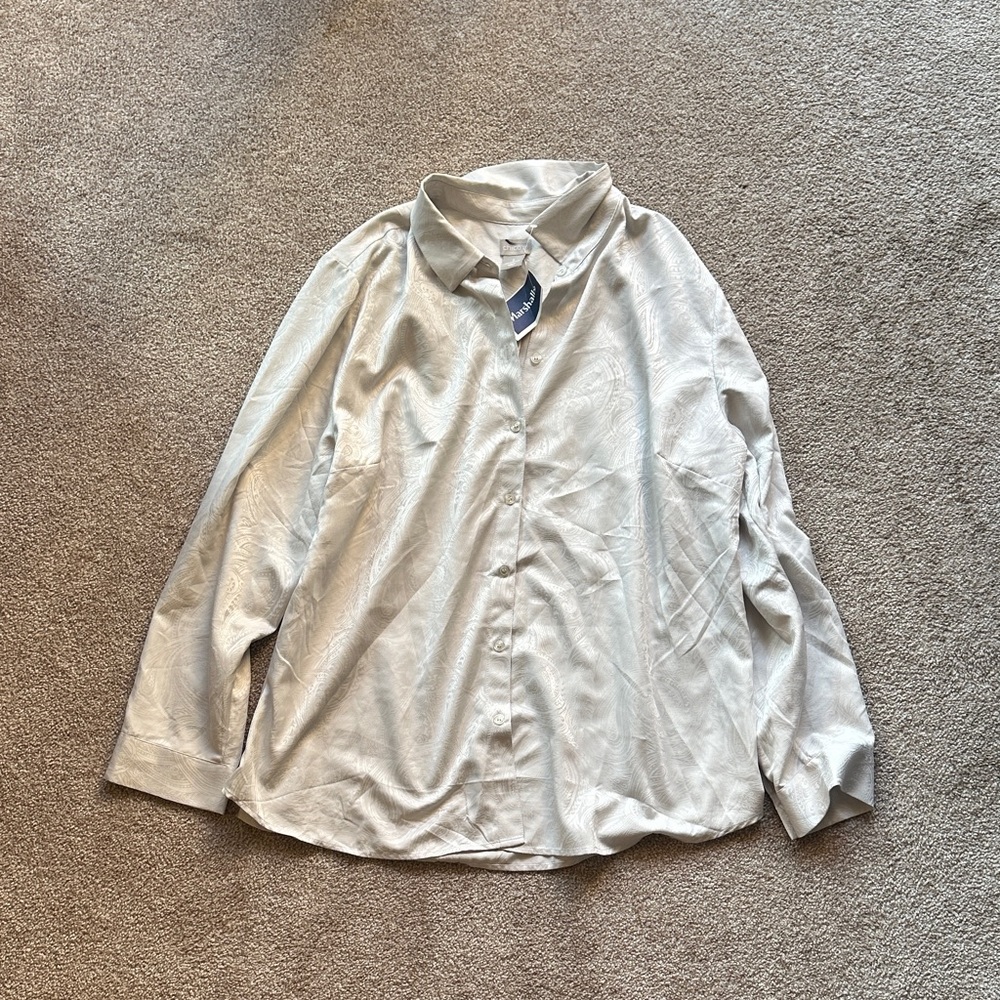 Chico's Silver Paisley Blouse